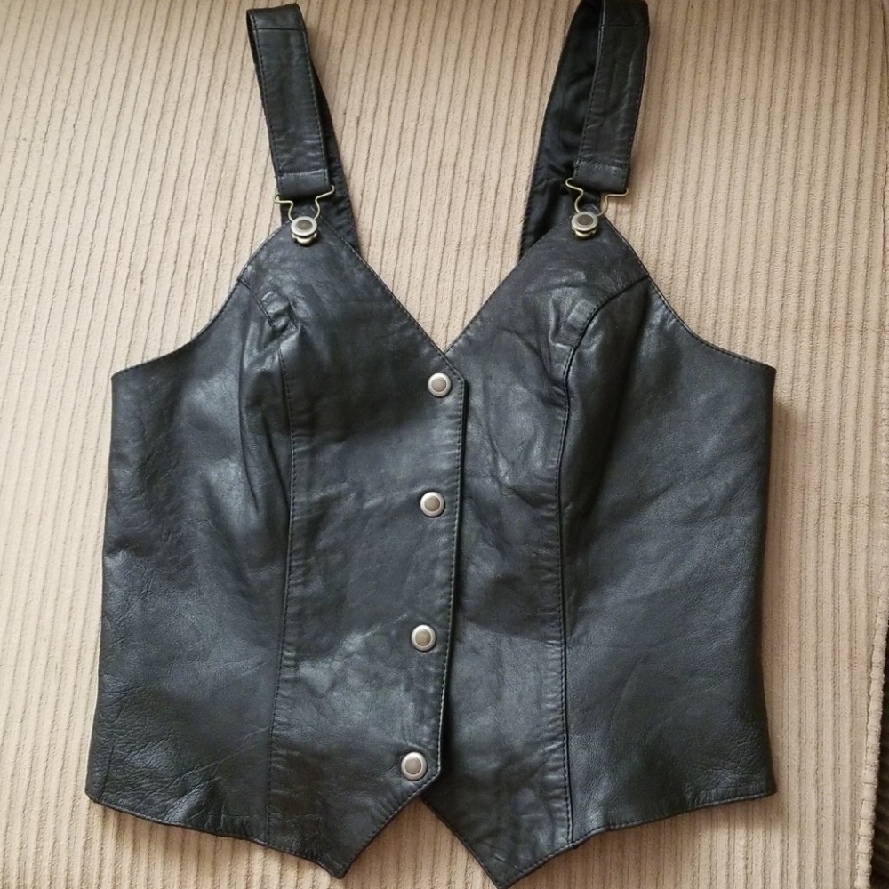 Leather vest (L)